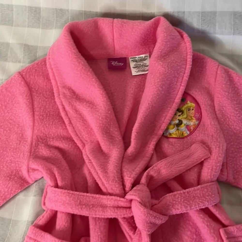 Disney Princess pink fleece robe Size 3T